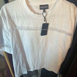 Emporio Armani Elegant White Short Sleeve Tee XL